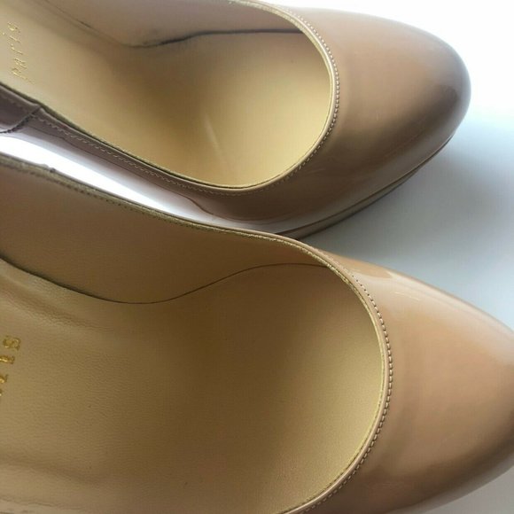 Christian Louboutin Bianca 140 Nude Calf Leather Heels UK 6.5 Christian Louboutin Bianca 140 Nude Heels 38